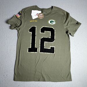 NFL NWT Nike Med. Green Bay Packers #12 Aaron Rodgers Salute to Services T-shirt